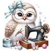 (Multi-Style) Sewing Machine Owl-11CT Stamped Cross Stitch 40*40cm/15.75*15.75in