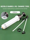200ml/500ml Car Fluid Extractor Portable Syringe Type Plastic Kit for Automobile