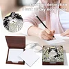 Wooden DIY Black White Cat Diamond Painting Kit Note Box with 160 Papers Gifts