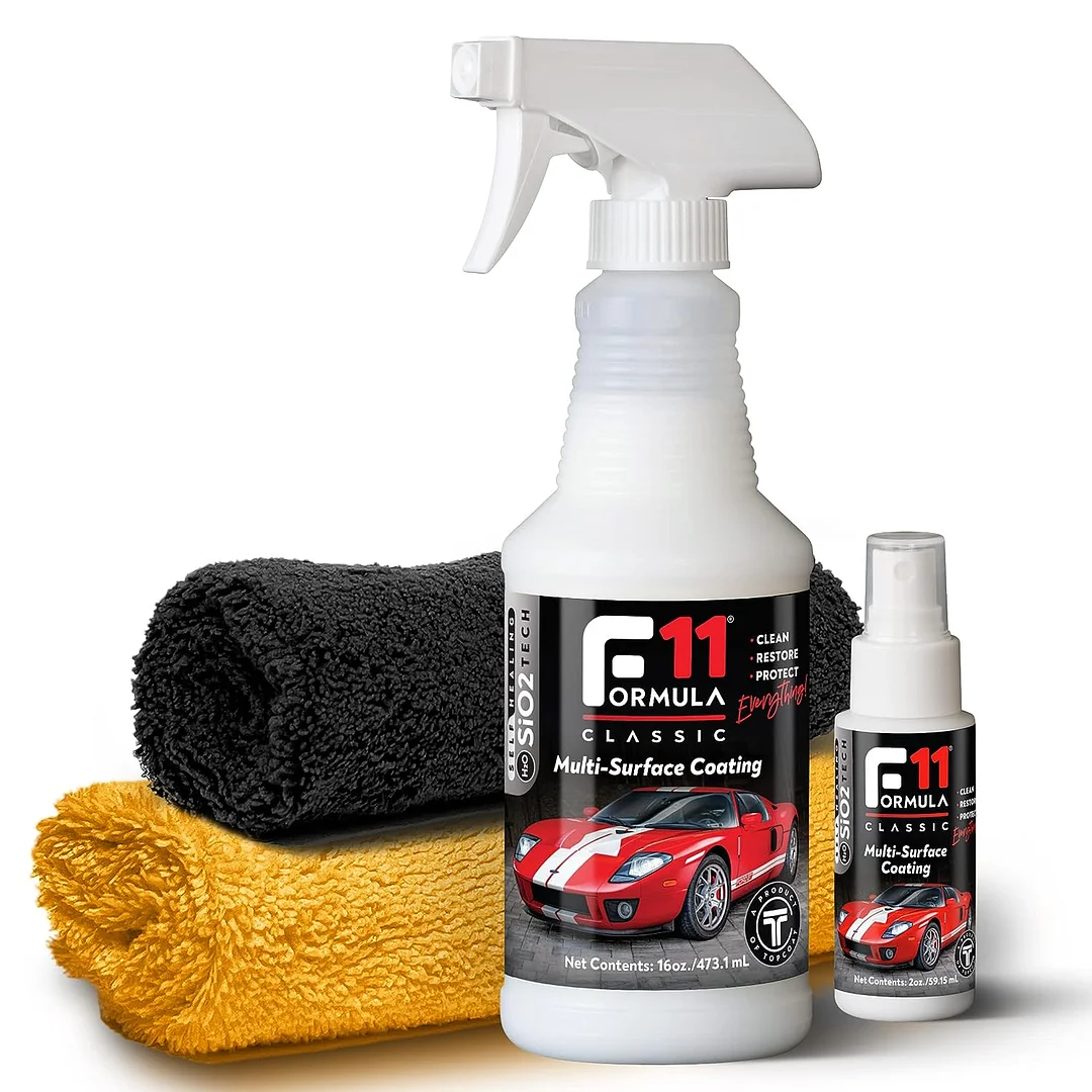 Topcoat F11 Polish & Sealer Kit with Full-Size Spray, 1-Gallon Bottle, and 5 Microfiber Towels - High-Performance Surface Sealant – Scratch Remover