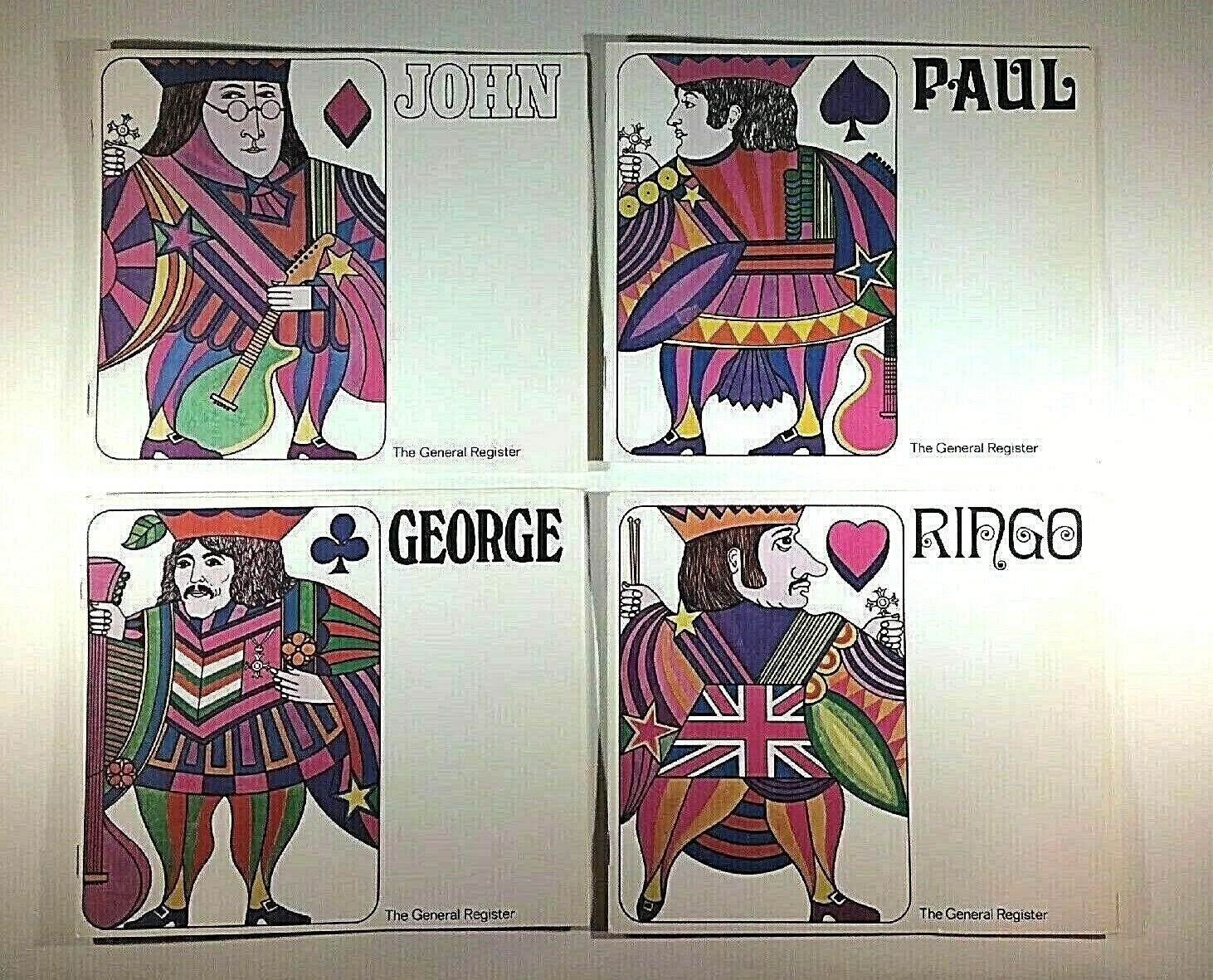 Beatles Set Of 4 Birth Certificates 1968 John Paul George Ringo RARE B23