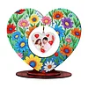 DIY Special Shape Diamond Painting Wooden Heart Shape Desk Ornament Decor Kit
