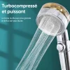 Pommeau de douche Hydro Jet haute pression avec ventilateur turbo &agrave; h&eacute;lice
