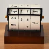 Wheel Perpetual Calendar Creative Rotating Office Desk Ornament Desk Calendar
