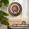 (US Only)Acrylic 2D Flat Indian Shield DIY Hanging Diamond Art Kits Wall Door Decoration