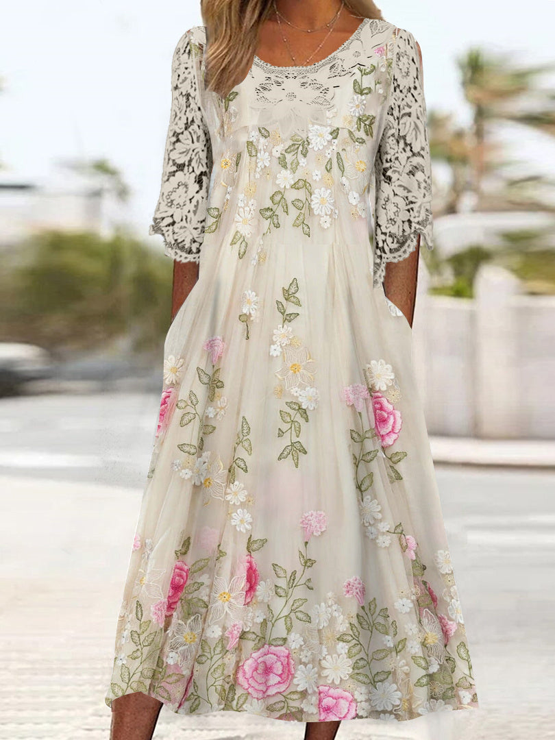 Women Long Sleeve V-neck Graphic Floral Printed Top