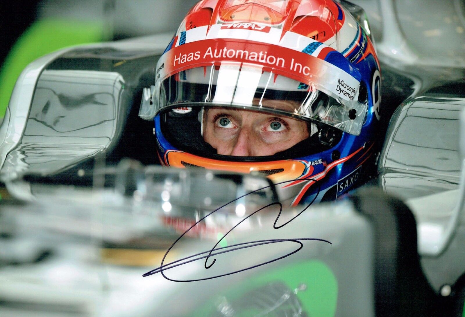 Romain GROSJEAN SIGNED Haas12x8 Formula 1 F1 Driver Photo Poster painting 2 AFTAL COA Autograph