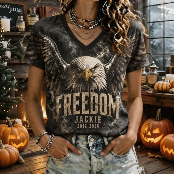 Comstylish Women's Fly Free Jackie Print T-shirt