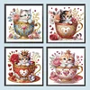 Coupe chaton-partiel spécial diamant peinture-30 * 30cm