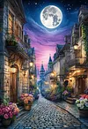 Luxury AB Velvet Diamond Painting Kit - Street Scene