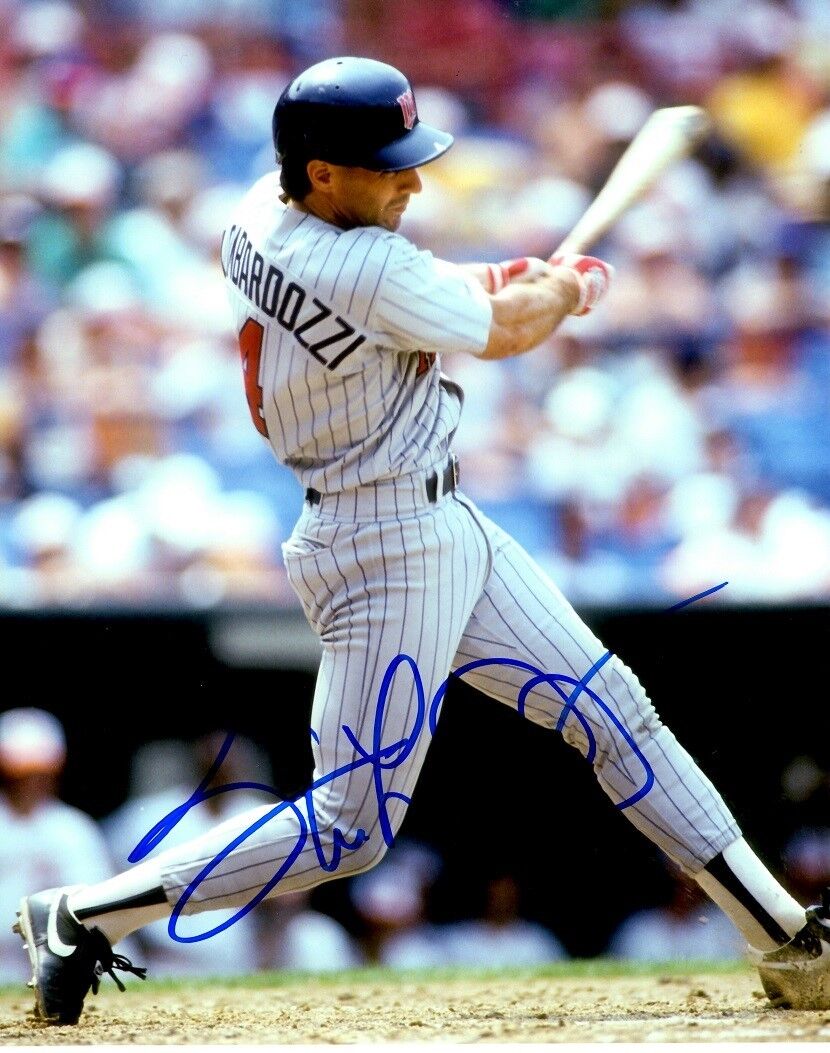 Autographed STEVE LOMBARDOZZI Minnesota Twins 8x10 Photo Poster painting - COA