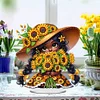 (US Only)Acrylic Special Shape Sunflower Girl Diamond Painting Desktop Ornaments