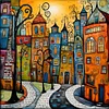 (US Only)Paint By Numbers Kit On Canvas DIY Oil Art Street Home Picture Decor 40x40cm