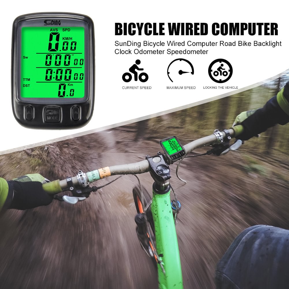 SunDing Bicycle Wired Computer Waterproof Backlight ...