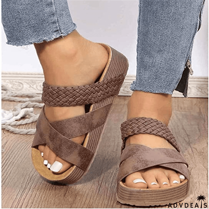 Casual Cross Strap Thick Sole Fisherman Sandals for Women