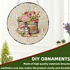 2D DIY Acrylic Iron Bucket Diamond Painting Wall Clock Pendant w/ Clock Function