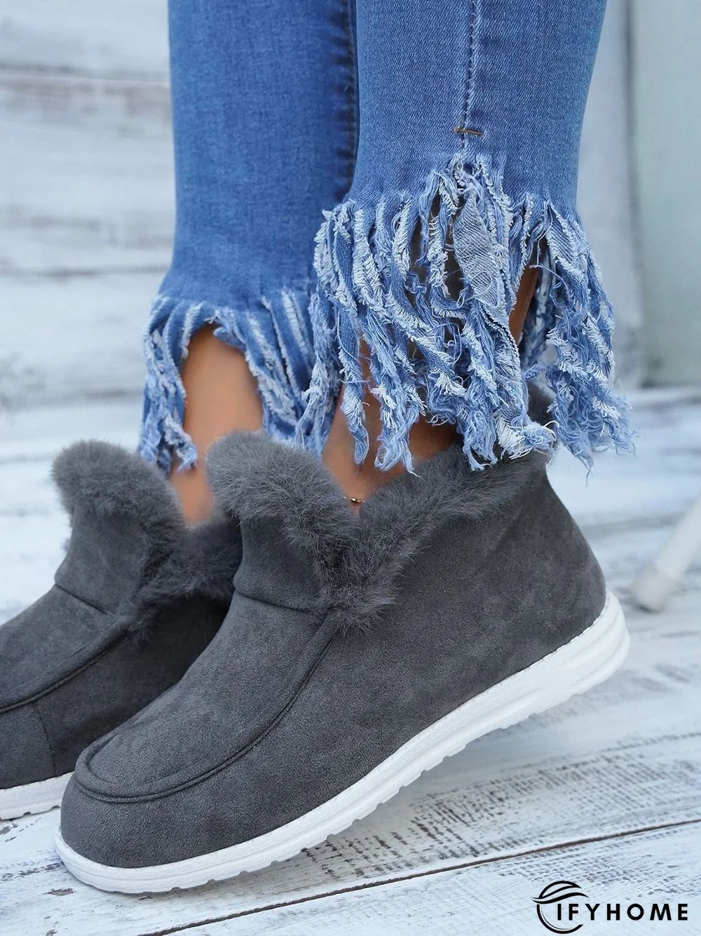 Split Joint Furry Boots | IFYHOME