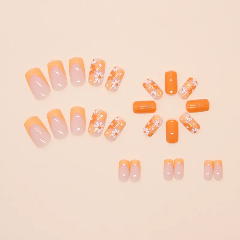 Churchf Churchf Nail Print Wear Nail Solid Color Removable Beauty Nail Piece Simple Nail Patch 24 Pieces