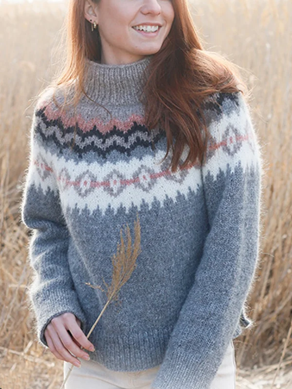 Long sleeve pattern sweater