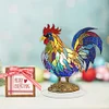 >SALE<Diamond Painting Desktop Decor with Light for Office Desktop Decor (Rooster)