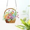 2Pcs Diamond Painting Flower Basket Diamond Art Pendant Wall Decor