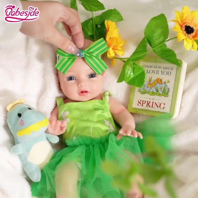 Babeside Sleeping Full Silicone Baby Terry 12"/16'' Little Infant Girl Soft Emotional Calm