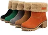 Cosy Winter Premium Women Suede Snow Chunky Ankle Boots