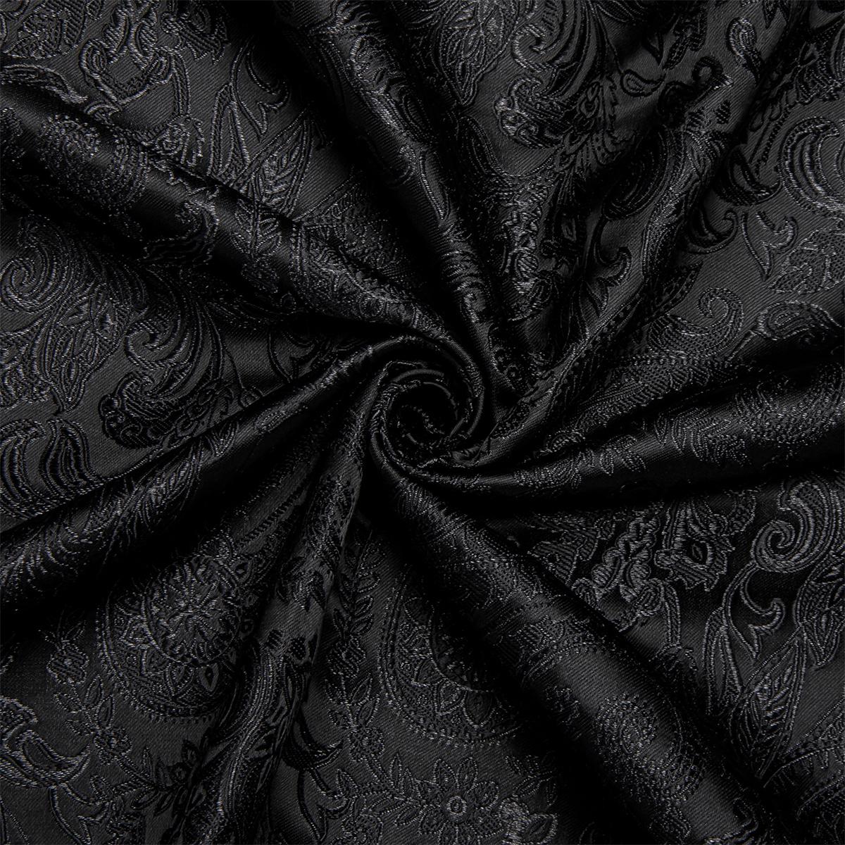 AILISUS Black Men's Paisley Shirt Business Sunscreen Anti-wrinkle Formal Shirt Button Shirt Simple Commuter Men's Summer Tops Casual Longsleeves Casual Soft Fit