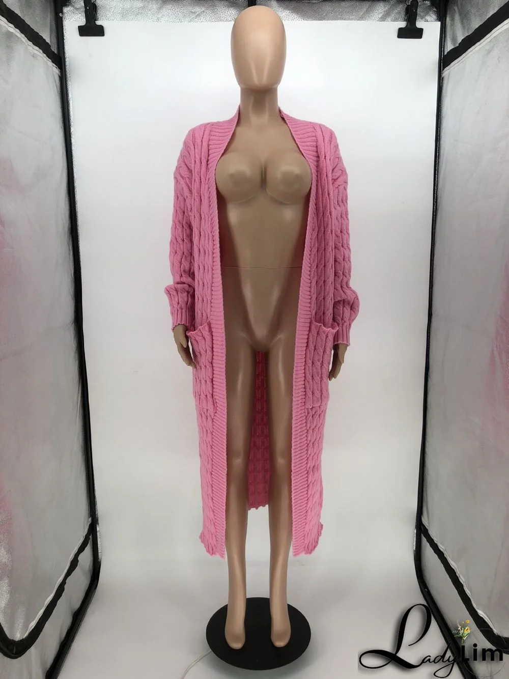 Women Winter Long Sleeve Plush Long Sweater Jacket