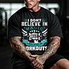 &ldquo;i Don't Believe In Magic, I Believe In Workouts Printed T-shirt&rdquo; by Inlyline