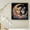 Chihuahua au clair de lune-peinture sp&eacute;ciale partielle au diamant-30*30cm