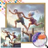 Diamond Painting-Round AB Drill Old People(45*45CM)
