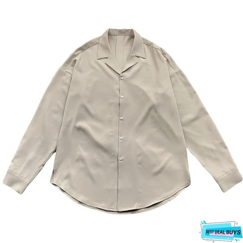 Fashion Solid Color Long Sleeve Shirt