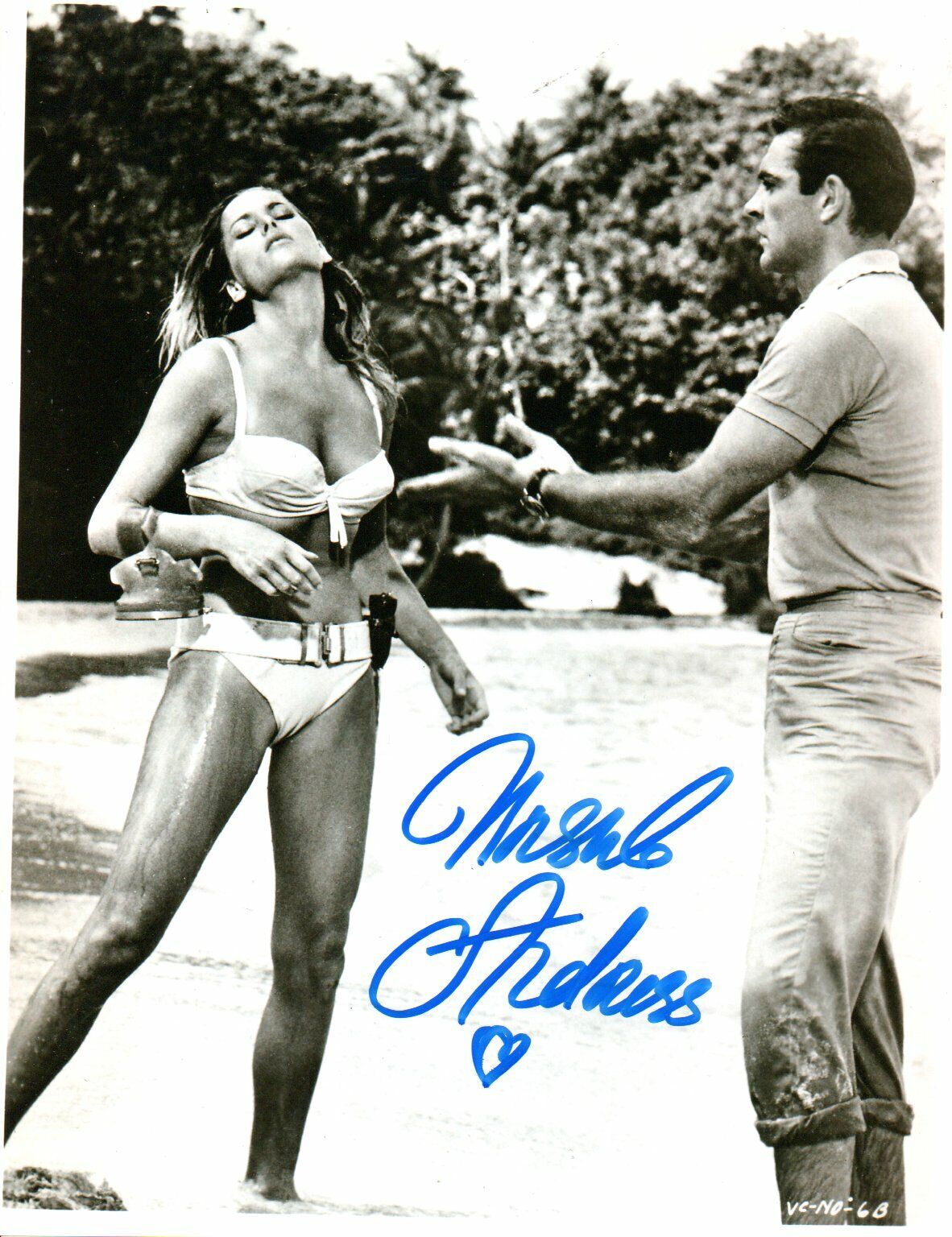 Genuine Hand Signed Ursula Andress Dr No Photo Poster painting 10 x 8 Photo Poster painting  James Bond COA