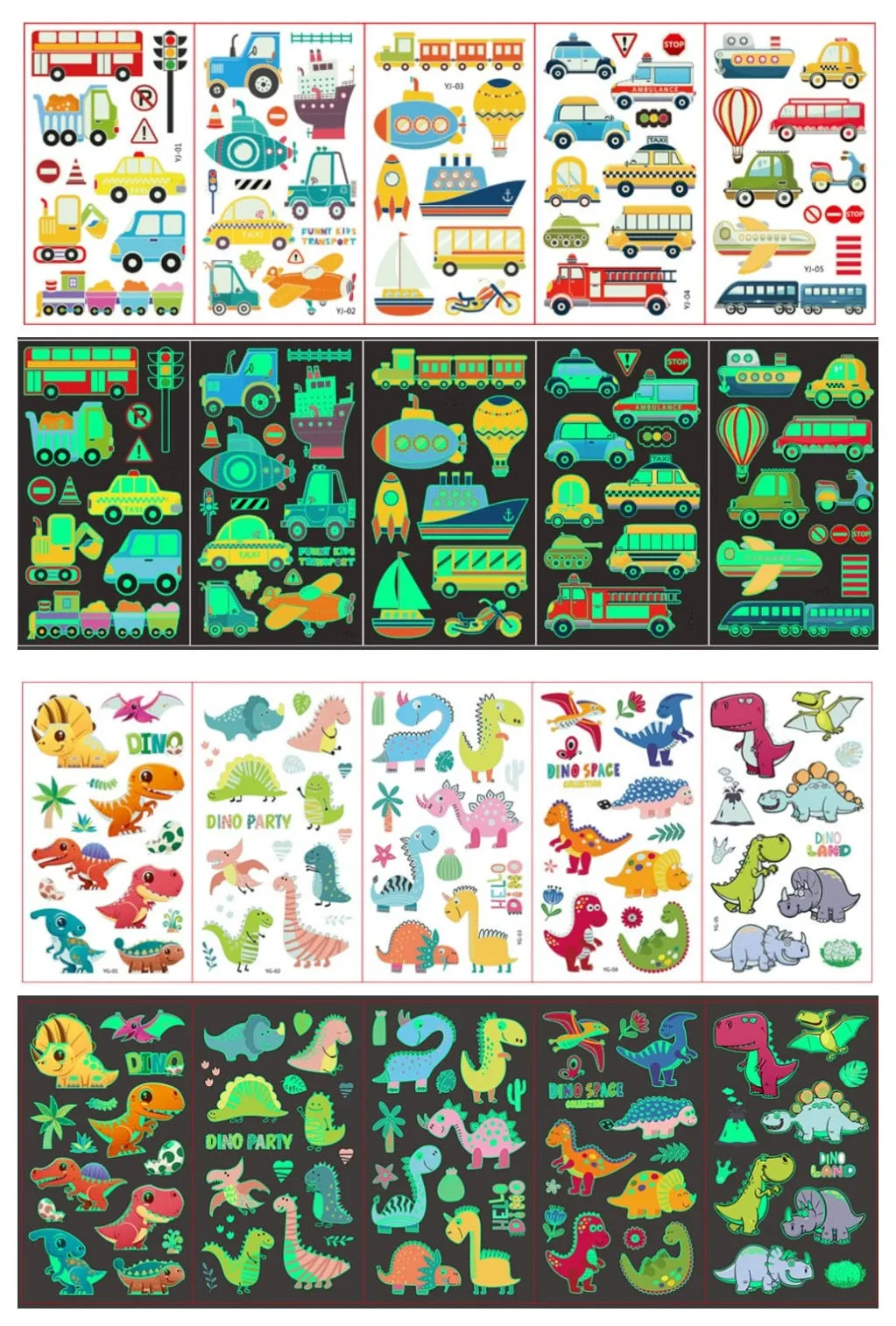 10-20pcs/set Colorful Halloween Skull Head Temporary Tattoo Sticker Child Adult Body Art Water Transfer Fake Tattoo for Face