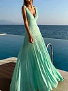 Gradient Deep V-Neck Maxi Dress