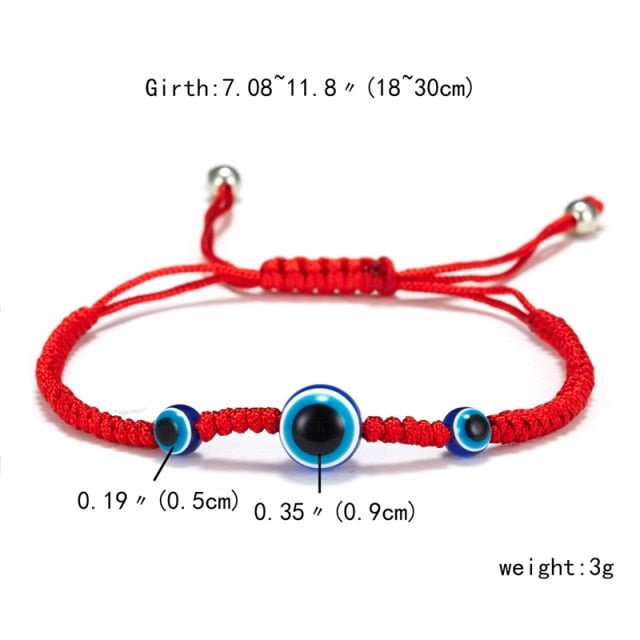YOY-Turkish Evil Eye Red Thread String Bracelet For Women
