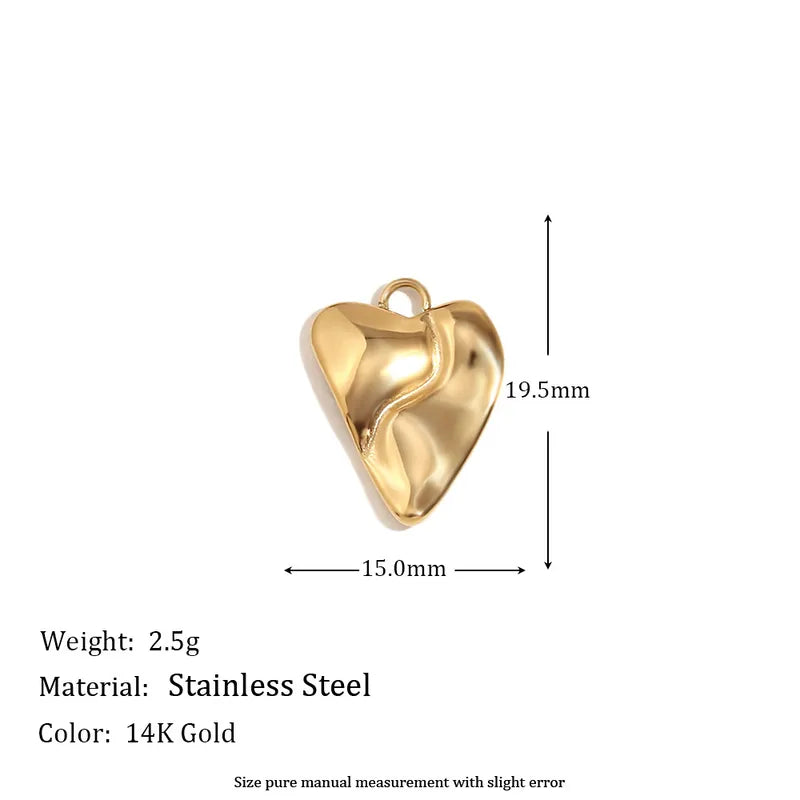 1 Piece 15*19.5mm 7.7*20.5mm 9.3*14.2mm 304 Stainless Steel 14K Gold Plated Ocean Bow Knot Shell Jewelry Accessories Pendant
