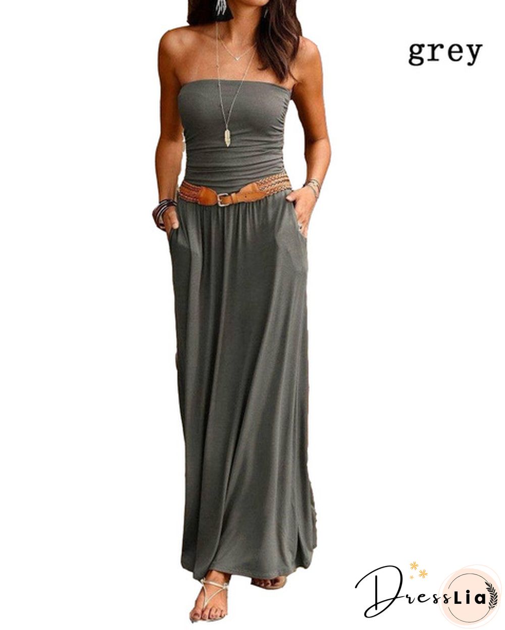 Women's Fashion Summer Sleeveless Printed Dress Slim Casual Tube Top Skirt Lady Oversized Party Dress