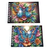 2 Pack Butterfly DIY Diamond Art Spiral Notebook Kit 80 Pages No Lines