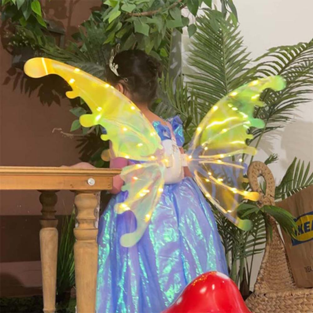 Electric Colorful Kids / Adults LED Fairy Wings Costume