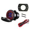 Car Charger Dual USB 12V-24V QC 3.0 Cigarette Lighter Socket with Touch Switch