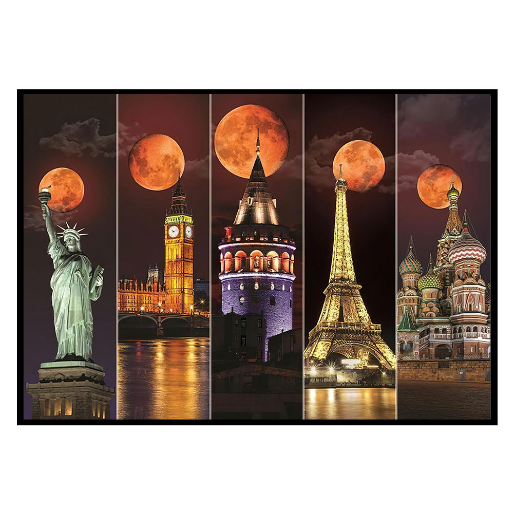 

World Famous Places - 11CT Stamped Cross Stitch - 60*45CM (Big Size), 501 Original