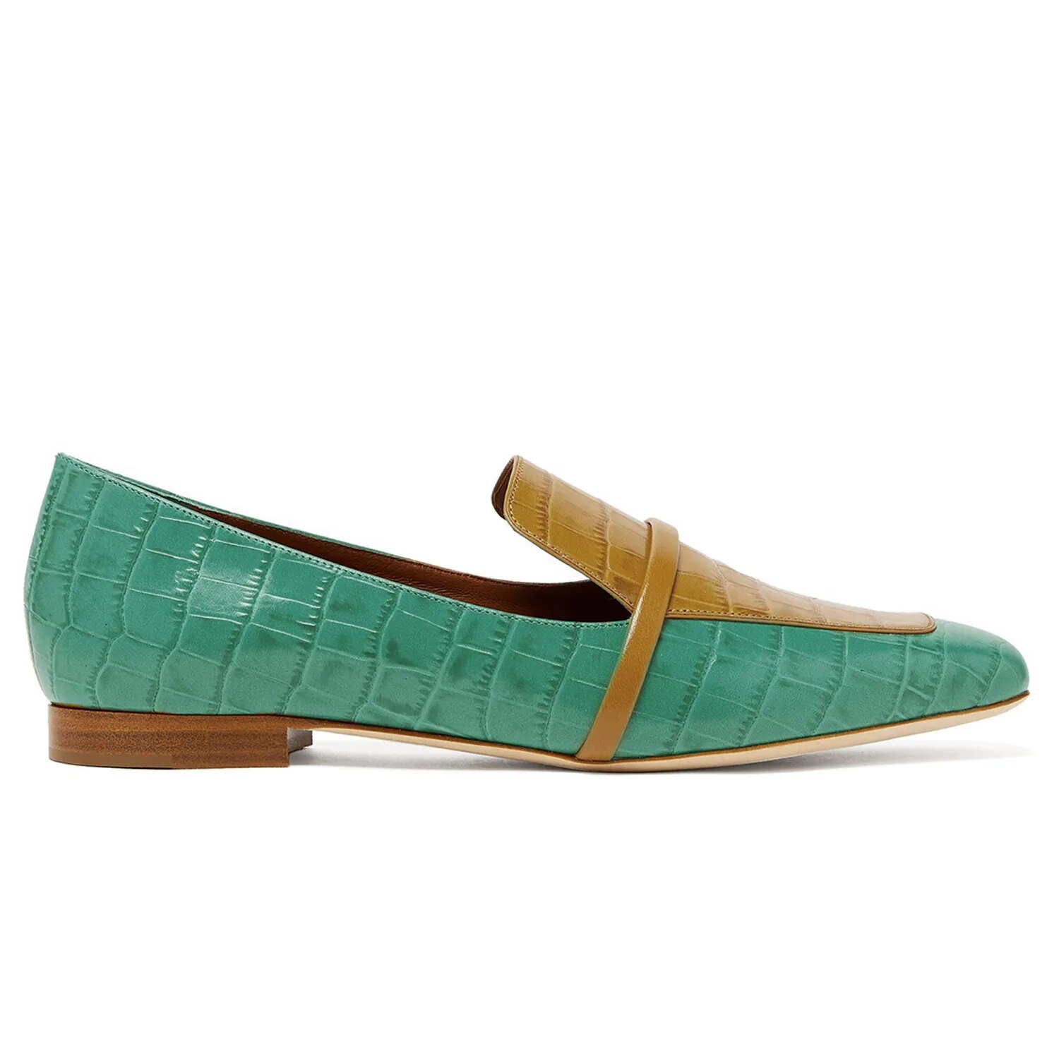 TAAFO Crocodile Embossed Multicolor Women Loafers Classic Flats Square Toe Ladies Shoes 