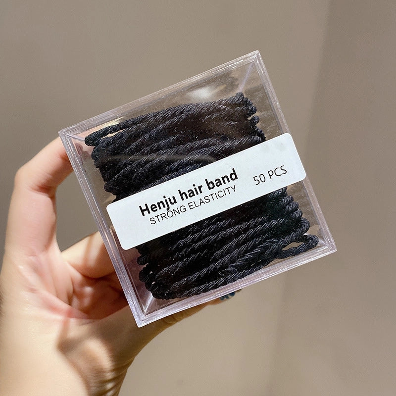 Canned Rubber Band Women’s Tie Head High Elastic Durable Hair Rope Tie Head New Rubber Band High Ponytail Hair Rope Hair Ring