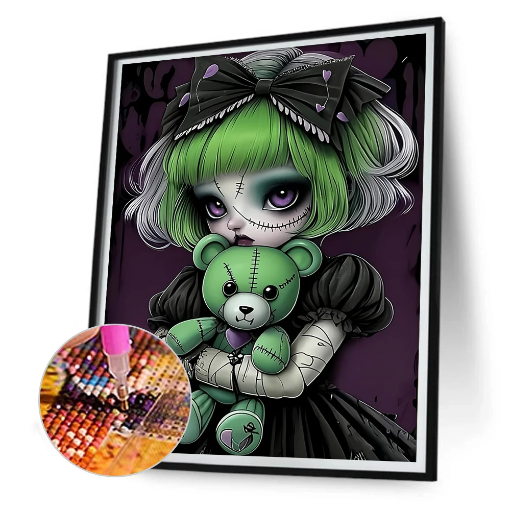 Diamond Painting - Full Round Drill - Girl(Canvas|30*40cm)