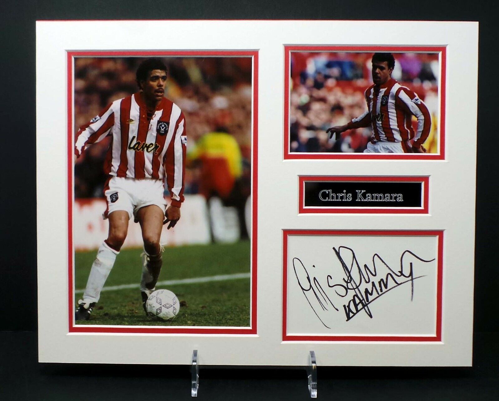 Chris KAMARA Signed Mounted Sheffield United Photo Poster painting Display AFTAL RD COA Kammy