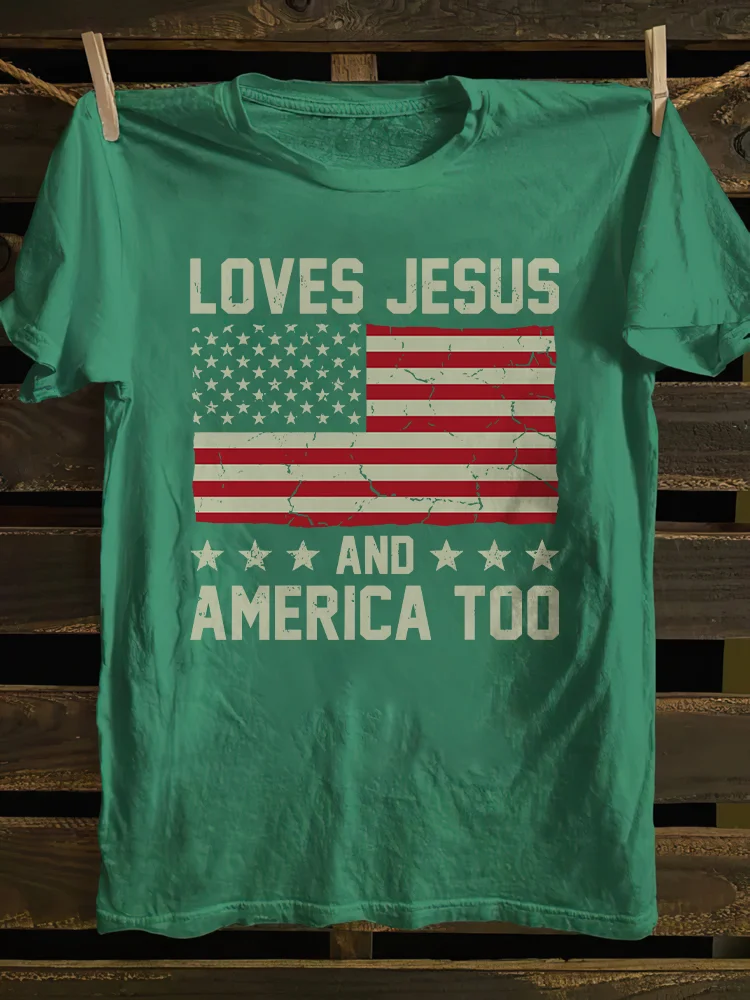 Loves Jesus And America Too T-shirt