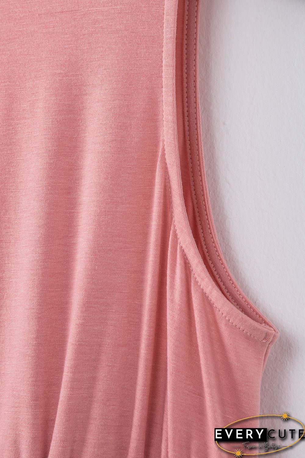 Pink Buttons Sleeveless High Waist Mini Dress