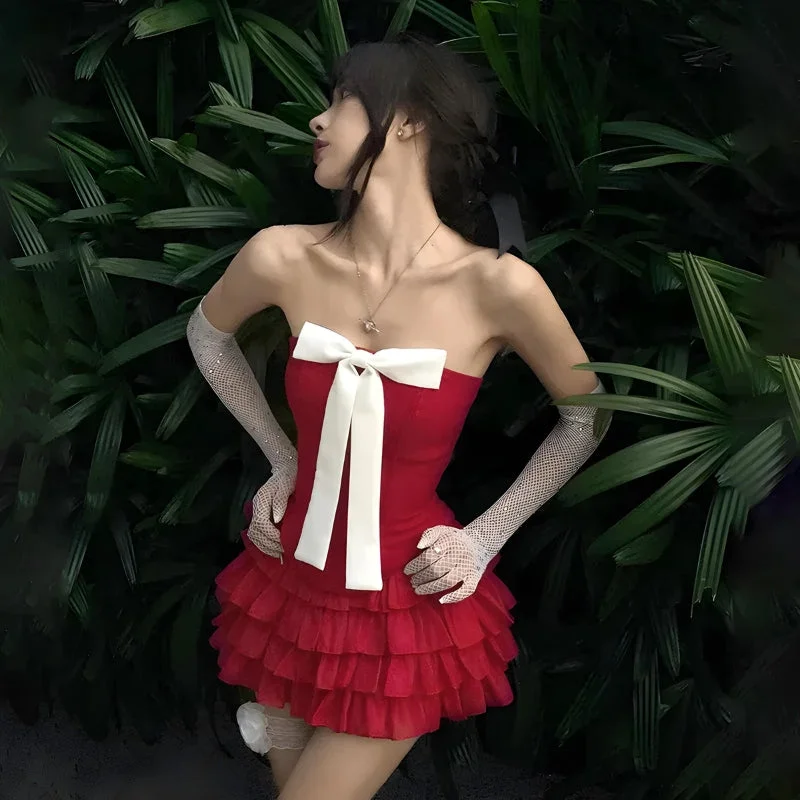 Brownm Corset Top & Mini Skirt Two Piece Set
